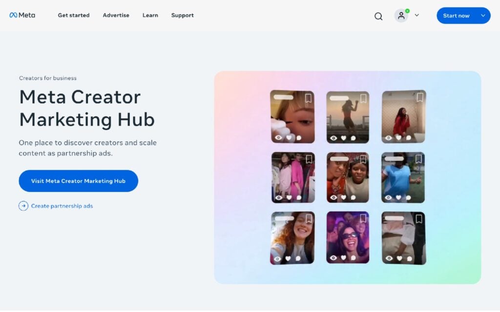 microinfluencersmetacreator The Altegio Times Meta Creator Marketing Hub page for brands to discover Instagram and Facebook creators