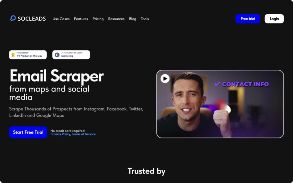 microinfluencerssocleadshome The Altegio Times SocLeads home page an email scraper that pulls contacts from social media and Google Maps
