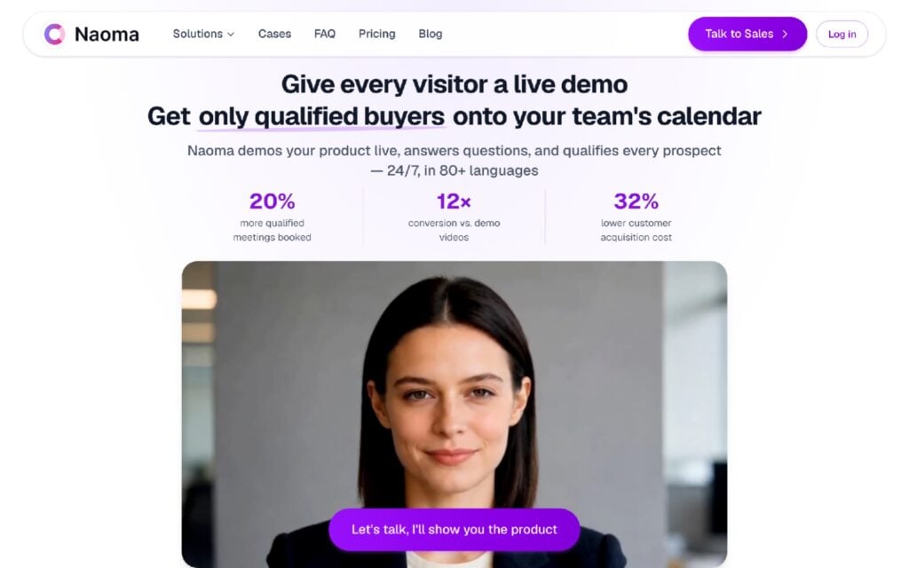 salonsoftwaretoolsnaomaai The Altegio Times Naoma AI demo agent homepage first screen