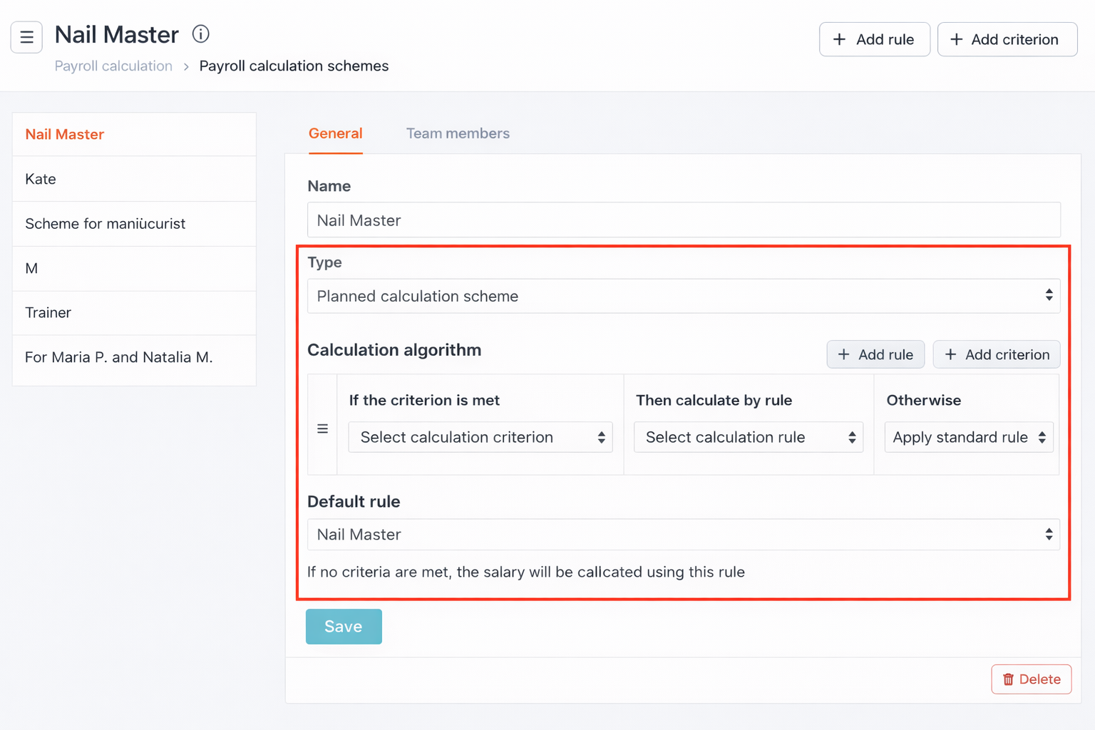 A Calculation How to set a calculation chart? - Altegio Support