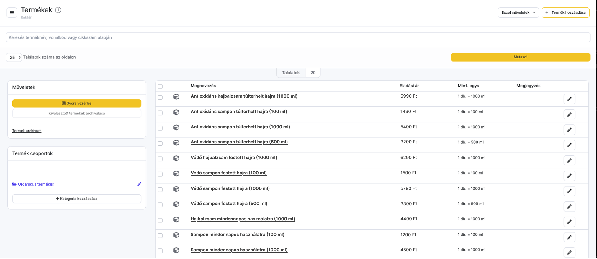 leltár-ellenőrzés