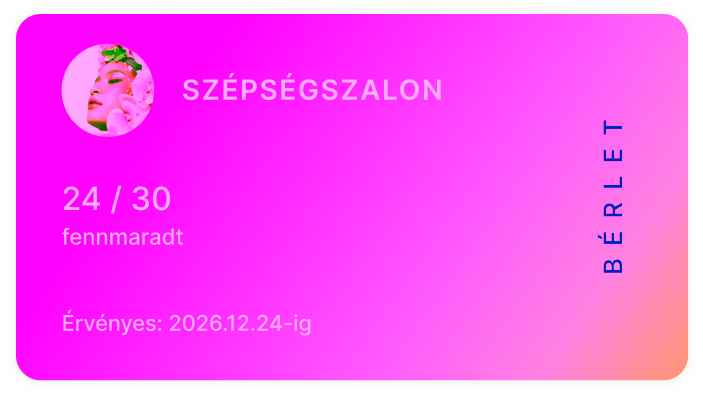 Grafika a közösségi média ikonokkal és egy 'Foglalás most' gombbal.