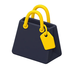 Icon: a shopping bag with a price tag