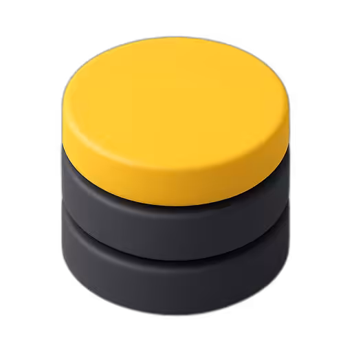 Close-up of a yellow round push button on a dark base or housing