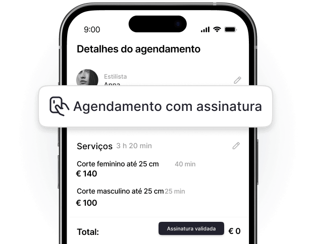 mobile screen showing &aposbooking with membership&apos banner over an appointment summary with services and prices total shows €0 due to membership | altegio
